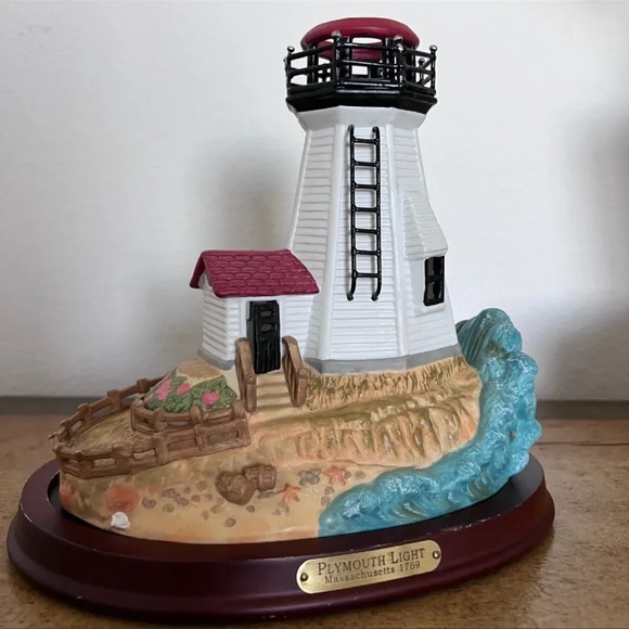 Partylite Plymouth Lighthouse Collection Massachusetts 1769 Tea Light Candle Hol - Picture 2 of 7